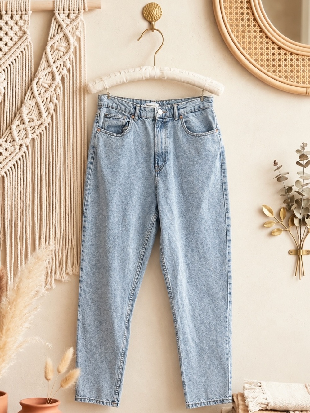 Zara Light Blue High Rise Jeans
